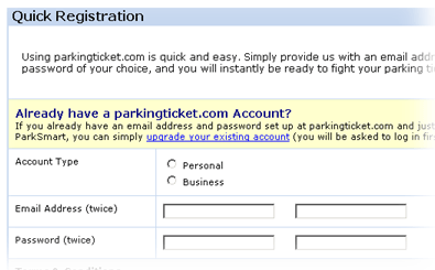 Our quick signup procedure will have you fighting your tickets in seconds!